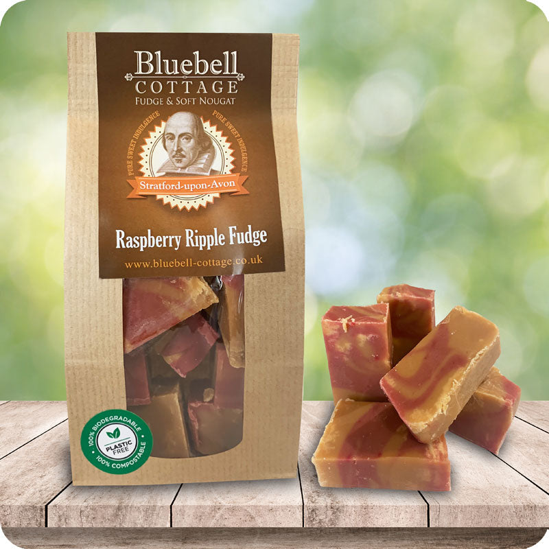 Raspberry Fudge Ripple Bluebell Cottage best selling Fudge & Nougat | Bluebell Cottage